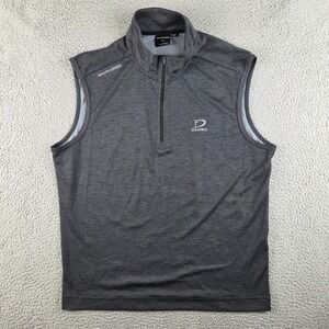 Trump Doonbeg Pullover Golf Vest Mens 2XL Gray Galvin Green Del 1/4 Zip